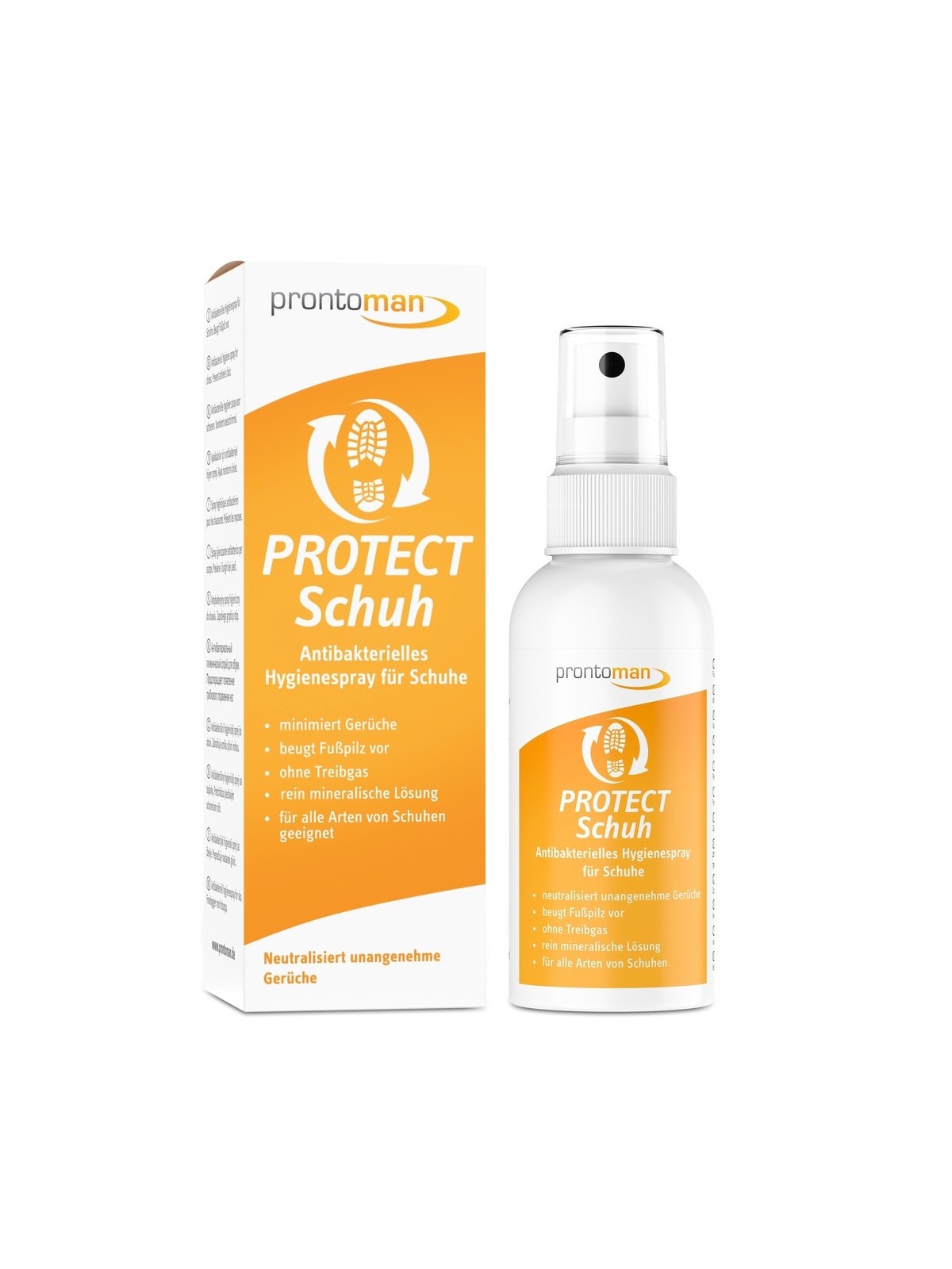 Prontoman PROTECT Schuh — антибактериальный спрей для обуви 75 мл | Bodycare