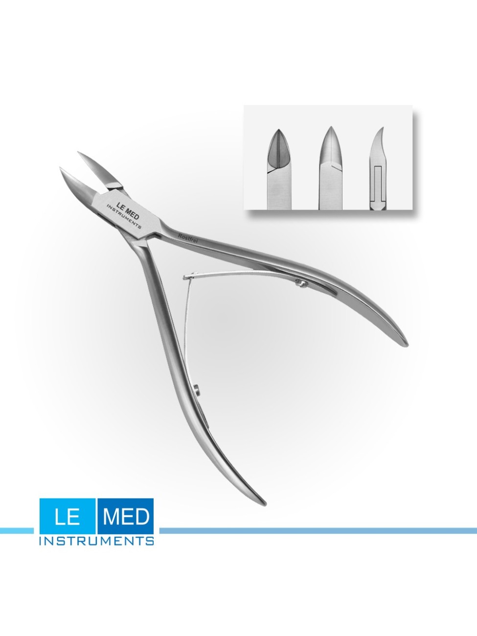 Le Med L-6078 tangid sissekasvanud küünte jaoks – 13 cm, kaardus ots