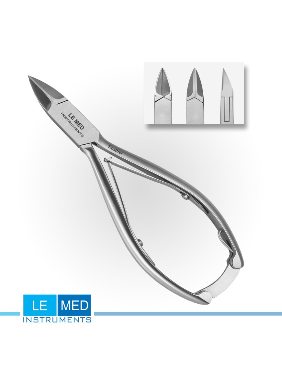 Кусачки для твёрдых и вросших ногтей с замком LE MED L-6016 14 см – профессиональные инструменты