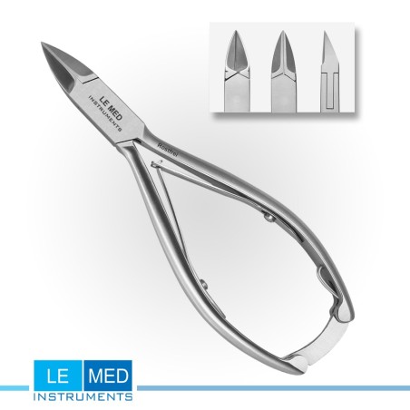 Кусачки для твёрдых и вросших ногтей с замком LE MED L-6016 14 см – профессиональные инструменты