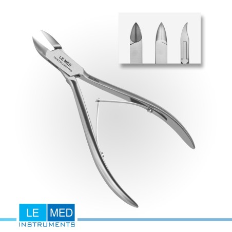 Кусачки для вросших ногтей с изогнутыми лезвиями LE MED L-6088 15 см – профессиональные инструменты