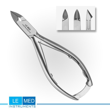 Кусачки для педикюра с угловыми лезвиями и замком LE MED L-6012 14 см – профессиональные инструменты