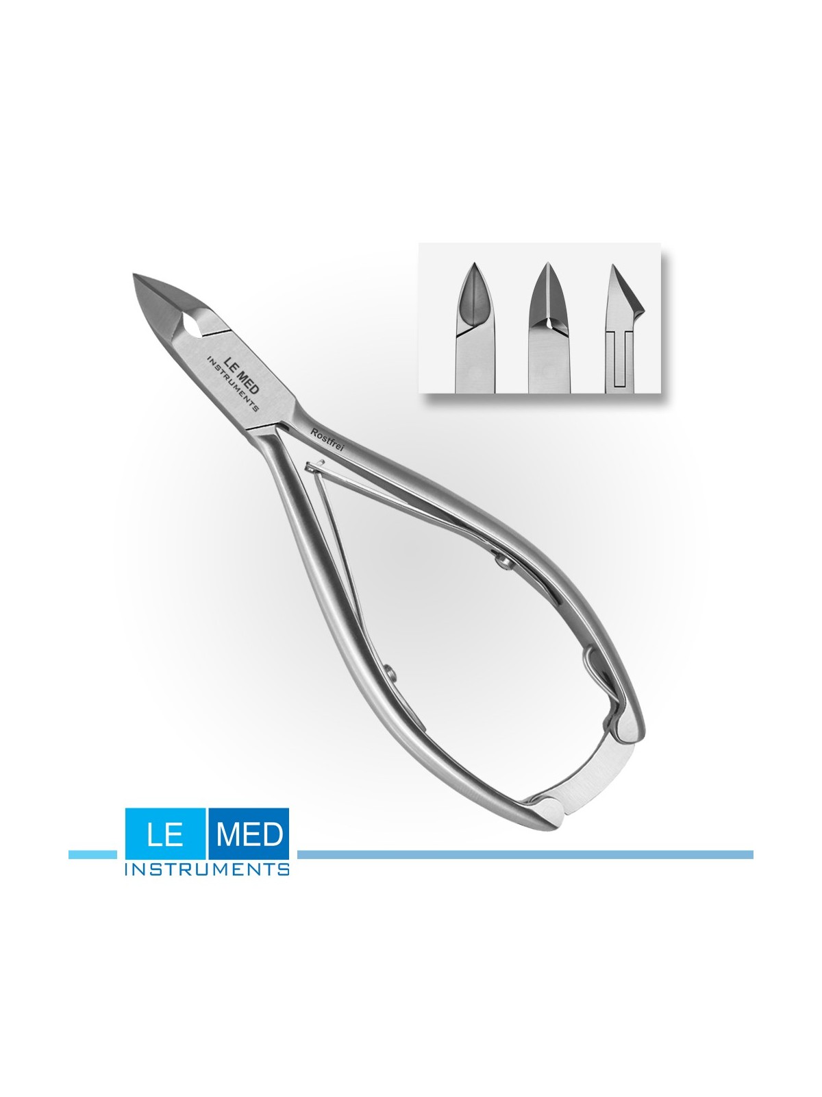 LE MED L-6012 pediküüri küünetangid nurgeliste terade ja lukuga 14 cm – professionaalsed tööriistad
