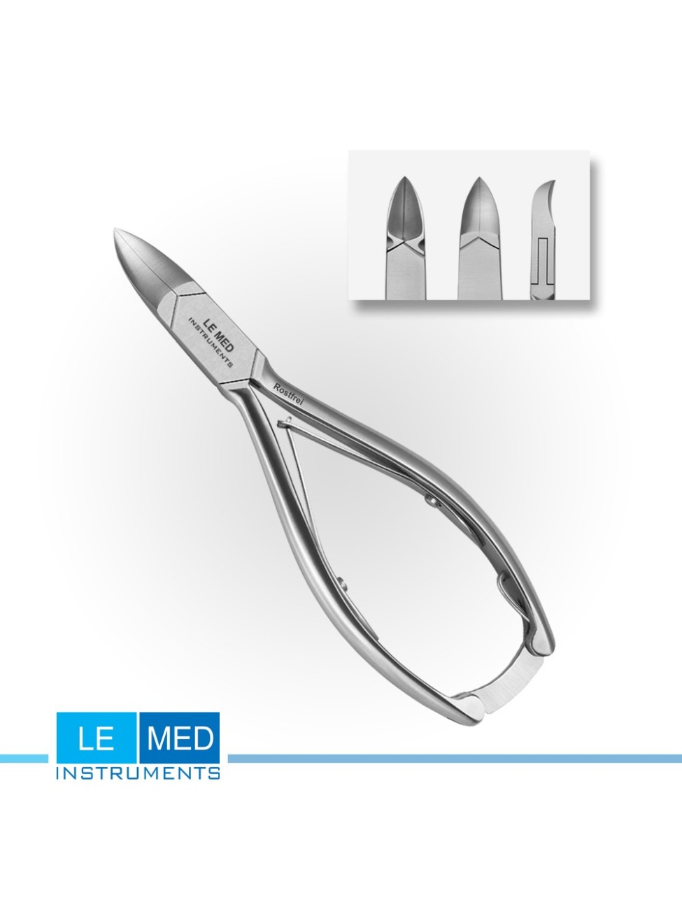 LE MED L-6022 Кусачки для педикюра с изогнутыми лезвиями и замком 12 см