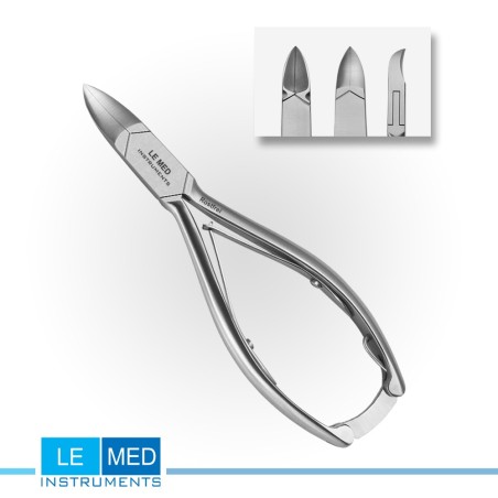 LE MED L-6022 Кусачки для педикюра с изогнутыми лезвиями и замком 12 см