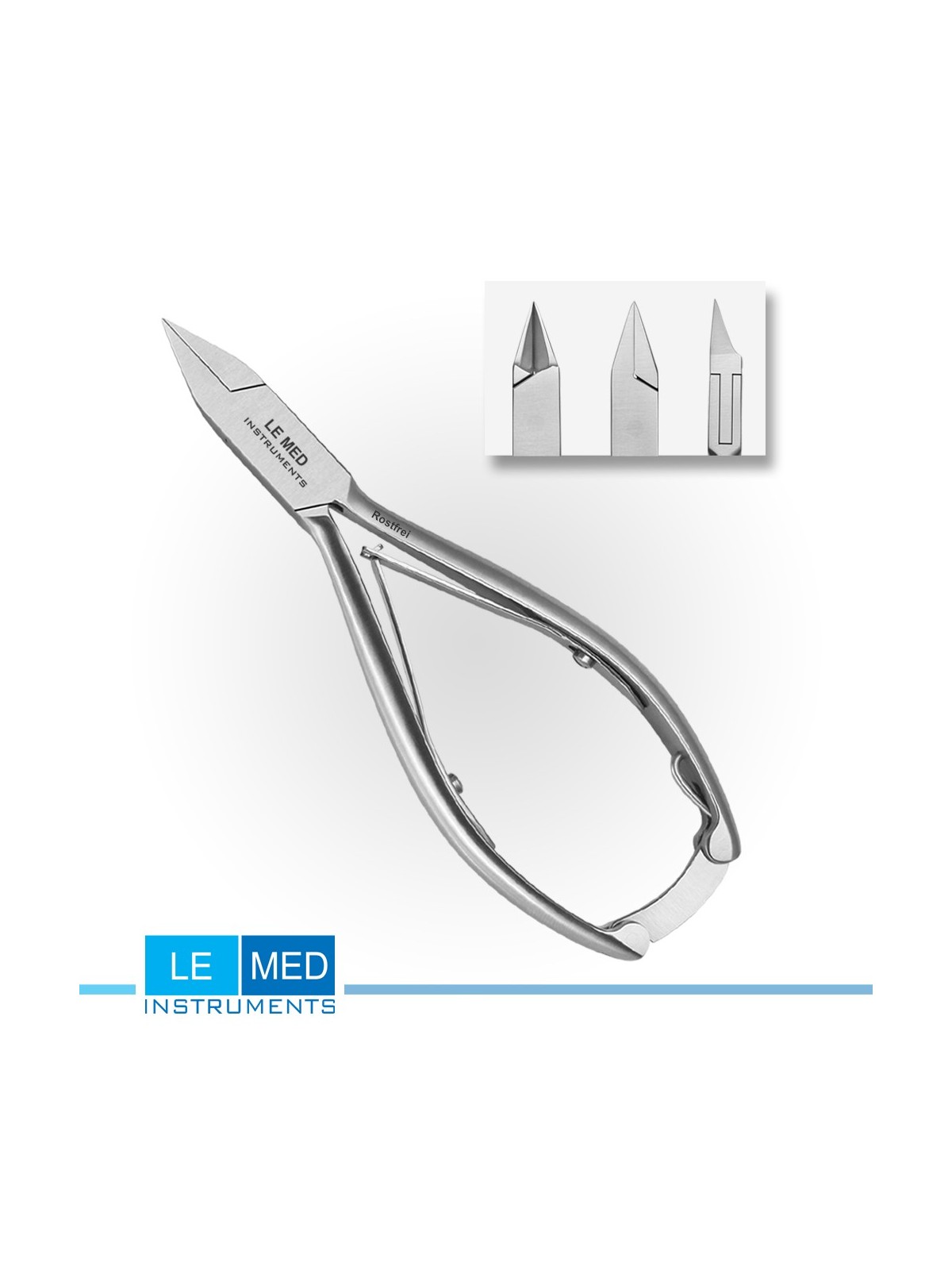 LE MED L-6018 pediküüri küünetangid eriti peente teradega 14 cm – professionaalsed tööriistad